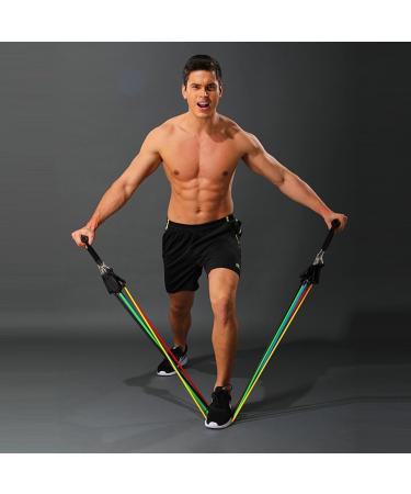 16PCS Resistance Bands Set - Maximum Weight of 150 lbs. Perfect for Indoor and Outdoor Sports Fitness Suspension Speed Strength Baseball Softball Training Home Gym and Yoga - Buy Online on GoSupps.com