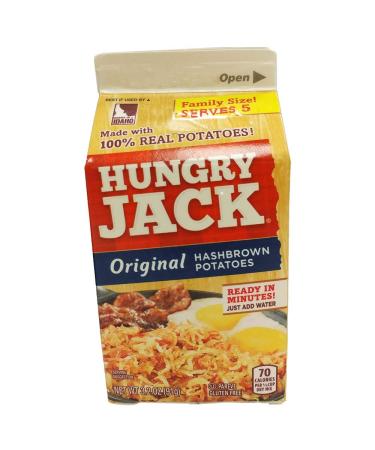 Hungry Jack Original Hashbrown Potatoes 3.2 oz (8 Pack) - Gluten Free, Family Size - Made with Real Potatoes, Serves 5 - Perfect Meal Addition - Buy Online on GoSupps.com