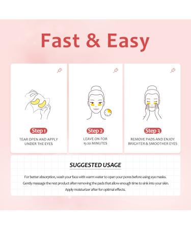 HOPEMATE 24K Gold Eye Mask with Hyaluronic Acid & Collagen - Reduce Wrinkles, Dark Circles, Puffiness & Fine Lines | Skin Firming Under Eye Patches - 14 Pairs - Buy Online on GoSupps.com
