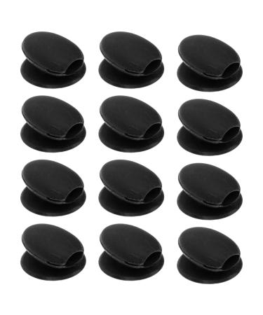 Lurrose Travel Makeup Brushes Silicone Lip Brush Covers 12pcs Silicone Brush Cover for Makeup Cosmetic Brush Protector Brush Applicator for Women Girls (Black) Eyeshadow Applicators Black 1.5x1cm