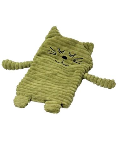 Inwolino 4038904087861 Inware 8718 - Warming toy cat 17 x 26 cm removable filling green