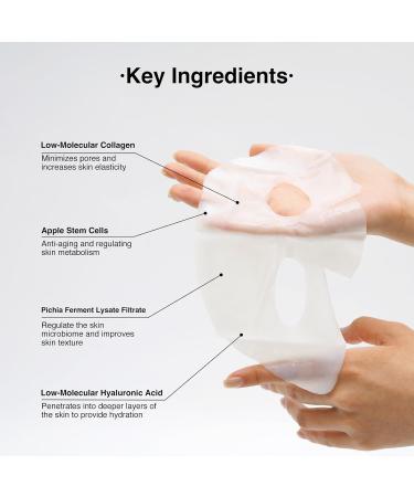 Hydrating Collagen Face Mask with Apple Stem Cells - Overnight Hydrogel for Elasticity & Pore Minimizing | 5 Pack (37g Each) - International Shipping Available - Buy Online on GoSupps.com