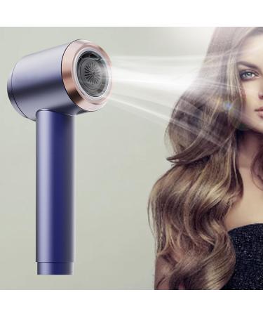 Professional Cordless Hair Dryer Rechargeable Built-in Battery Low Noise Blow Dryer 2 Temps & 3 Speeds - Lightweight Portable for Home/Travel Blue