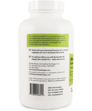 Be Healthy! Be Happy! Skin Health Pro - Skin Revitalizing Evening Primrose Softgels Superior Skin Health Supplement - Buy Online on GoSupps.com
