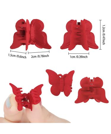 Funtopia Butterfly Hair Clips - 72Pcs Small Claw Clips for Girls & Women in 18 Assorted Colors - Non Slip Mini Plastic Hair Jaw Clips with Box Package - Buy Online on GoSupps.com