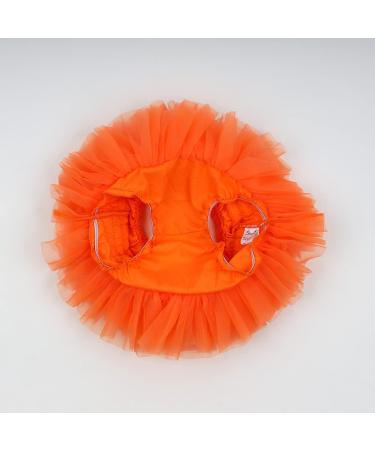 Hoolchean Infant Toddler Girls Super Soft Fluffy Tutu Skirt with Diaper Cover Bloomer - Orange (1-2 Years) - Buy Online on GoSupps.com