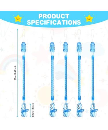Vicloon Baby Dummy Clips - 5 Pcs BPA Free Soother Pacifier Chain Holder for Teether Toy - Blue - Buy Online on GoSupps.com