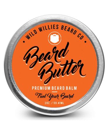 Premium Beard Balm Leave-in Conditioner by Wild Willies - Natural, Organic Ingredients & Essential Oils Promote Fast Beard Growth, Removes Itch & Dandruff - Beard Butter Restores Moisture - 2 Oz Classic Scent 2 Ounce (Pack of 1)