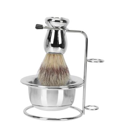 PopetPop 1 set of Barts Branch bristle razor brush shaving shell with brush travel toilet items Razor shell made of stainless steel razor shaving rustproof steel travel soap box