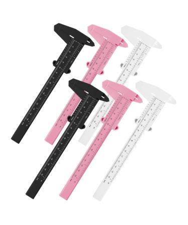 Angoily 6pcs Locating Rule Eyebrow Trimming Plastic Ruler 21x7.5cm Assorted Color