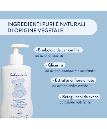  BABY COCCOLE Babycoccole gentle and silky bath and shampoo for children and newborns. With lotus flower extract and pure natural plant-based ingredients anti-tears. Dermatologically tested. 400 ml - Buy Online on GoSupps.com