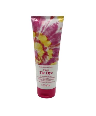 Bath and Body Works Pink Tie Dye 24 Hour Moisture Ultra Shea Body Cream 8 Ounce