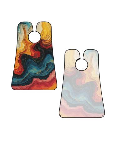 Oil Painting Patterns Print Beard Bib Apron | Non-Stick Men's Hair Catcher for Shaving Gifts | One Size Black - Buy Online on GoSupps.com