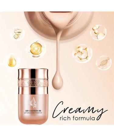 sjfscqr Butterfly Cushion BB Cream Brightening Moisturizing Pigmented Liquid Foundation Long-Lasting Luminous Makeup Base with Butterfly Makeup Sponge - Buy Online on GoSupps.com