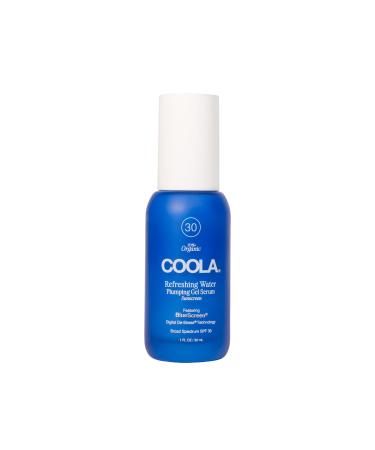 COOLA Refreshing Water Plumping Gel with SPF 30 Dermatologist Tested Face Sunscreen with Hyaluronic Acid Organic Aloe and Coconut Water 1 Fl Oz
