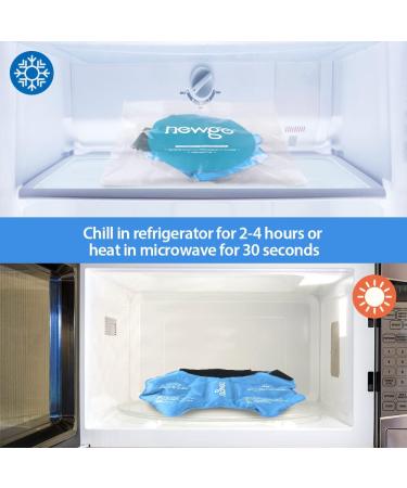 Newgo Ankle Ice Bag for Pain Relief | Reusable Hot Cold Therapy Gel | Ice Pack for Foot Injuries Ankle Swelling & Sprains | Light Blue - Buy Online on GoSupps.com