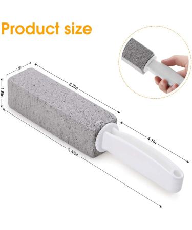 2 Pack Pumice Stone Toilet Cleaner Set - Remove Hard Water Stains & Rings with Ergonomic Short Handle - Ideal for Toilets, Pools, Bathrooms & Sinks - Buy Online on GoSupps.com