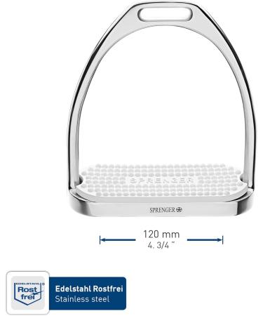 Sprenger Fillis Stirrup - 120mm Step Width Colored Insert Stainless Steel 2-Pack - International Shipping Available - Buy Online on GoSupps.com