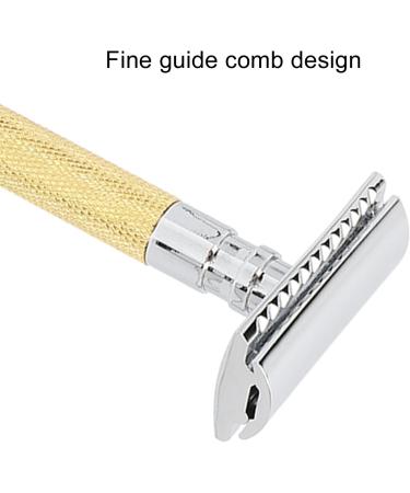 Double-Sided Safety Razor | Manual Retro Razor | Non-Slip Gold Design for Home & Travel - International Shipping Available - Buy Online on GoSupps.com