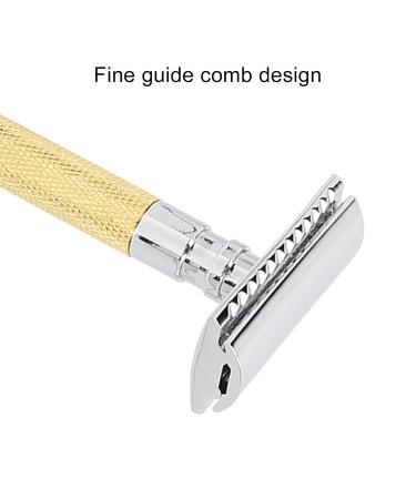 Buy Vintage Double-Sided Safety Razor for Men | Comfortable Metal Beard Cutter | Gold Bar Shaver - International Shipping Available - Buy Online on GoSupps.com