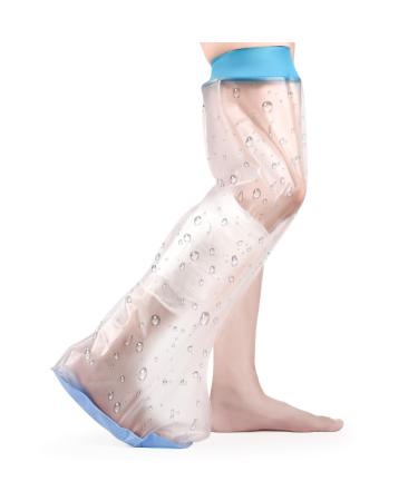Fasola Non-slip Cast Cover Leg Cast Protector Waterproof Leg Adult for Shower Reusable Cast Bag for Broken Thigh Knees Foot Keep Bandage/Plaster/Cast Dry L-Leg Waterproof/Non slip