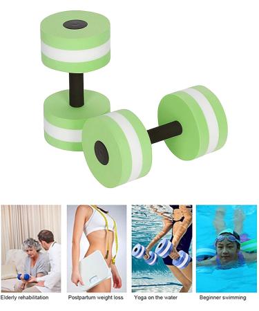 2PCS Aquatic Dumbbell Set Water Aerobics Fitness Equipment for Weight Loss - Green - Buy Online on GoSupps.com