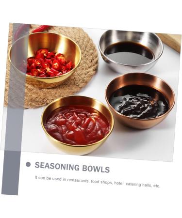 MAGICLULU 8 Pcs Stainless Steel Plate Steel Dipping Bowls Sauce Dipping Bowls Lingerie Stickers Condiment Dish Seasoning Sauce Plate Stainless Steel Flatware Plates Dry Dipping Sauce Pickles 9x9cmx2pcs Assorted Colorx2pcs - Buy Online on GoSupps.com