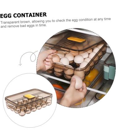 Healeved Box Egg Carton Refrigerator Eggs Fridge Egg Dispenser Fridge Egg Holder Egg Holders re-usable - Buy Online on GoSupps.com