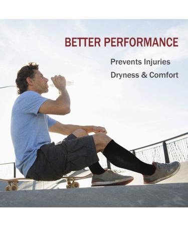 Sunfeeling Compression Stockings for Men & Women - 6 Pairs 20-30 mmHg Support for Running & Athletics - A6 Black/White/Marineblau S-M - Buy Online on GoSupps.com