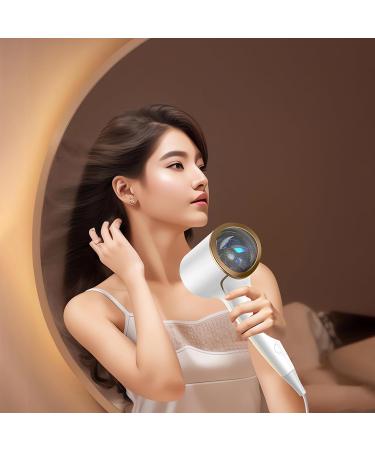 Cool Hair Dryer Ionic Hair Dryer 4-speed Adjustment Fast Drying Low Noise Temperature Display Includes Stand and Air Collector 13 * 8 * 26cm - Buy Online on GoSupps.com