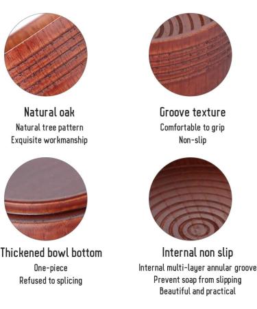 Angrek Wood Shaving Soap Bowl Cup - Round Shaving Shell for Men | 8.3x4cm | Ideal for Foam & Cream Soap - Buy Online on GoSupps.com