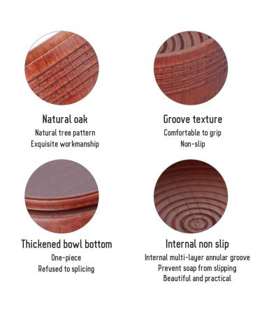 Premium Oak Shaving Bowl & Soap Shells | Refillable Manual Shaving Accessories | Bluezoo - Buy Online on GoSupps.com