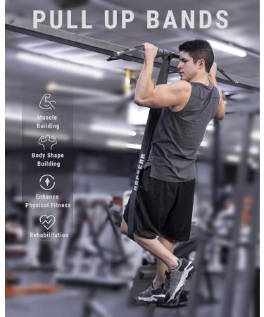 HAPBEAR Pull Up Assistance Bands Set of 5 - Heavy Duty Resistance Bands for Strength Training & Powerlifting - Buy Online on GoSupps.com
