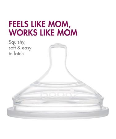 Boon Nursh Stage 2 Medium Flow Reusable Silicone Baby Bottles - Pink - 8oz (3 Pack) - Buy Online on GoSupps.com