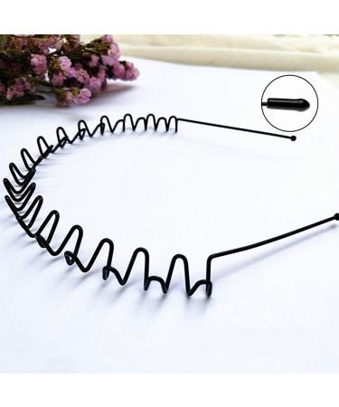 Premium Unisex Hair Bands for Men & Women | Slip-Resistant Elastic Hoops | Corrugated Black Sports Accessories - Buy Online on GoSupps.com