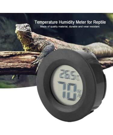 Scicalife Round Pet Digital Hygrometer | Electronic Reptile Humidity Meter - Black | 1pcs - Buy Online on GoSupps.com