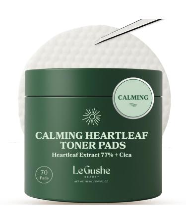 Le Gushe Heartleaf Face Toner Pads (70 Count) - Calming and Hydrating Toning Pads - CICA and Heartleaf Toner - for Troubled Skin and Breakouts (160 ml/ 5.41 fl oz)