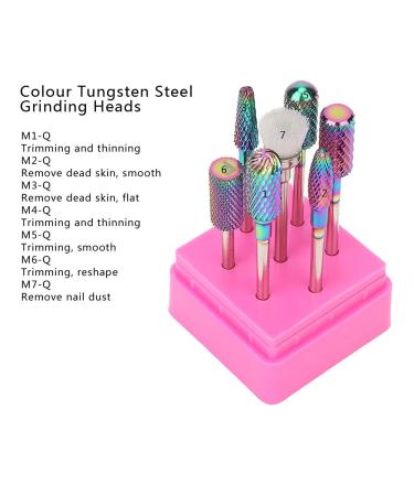 Premium Color-Coated Tungsten Steel Grinding Heads - Durable Nail Grinding Set for Home & Salon Use - International Shipping Available - Buy Online on GoSupps.com