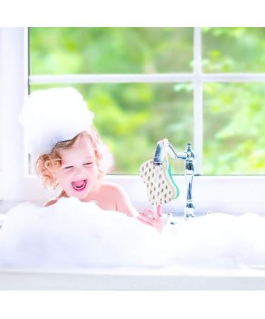 8-Piece Natural Fiber Bath Sponge Set for Gentle Exfoliation and Soothing Body Cleaning - Ideal for Women, Men, and Kids - Buy Online on GoSupps.com