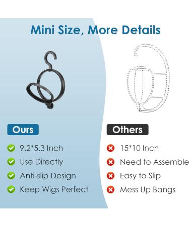 3 Pack Hanging Wig Stand - Portable Plastic Display Holder for Wigs & Hats | Collapsible & Space-Saving Wig Dryer & Storage Tool - Buy Online on GoSupps.com