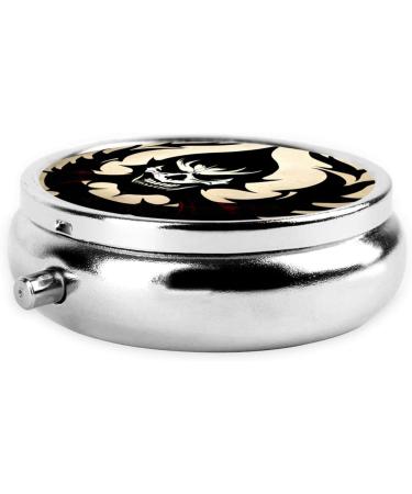 Devil Satanround Pill Box - 3 Compartment Portable Travel Organizer for Pills | Ideal for International Shipping - Buy Online on GoSupps.com