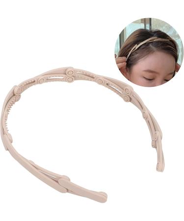 Foldable Headband Compact Folding Headband Retractable Pocket Headband Hair Hoops Headpiece for Girls(Khaki) - Buy Online on GoSupps.com
