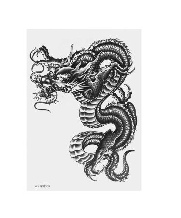 Milisten Large Temporary Tattoos Waterproof Fake Tattoo Realistic Dragon Waterproof Tattoo Body Full Sleeve Stickers for Men Adult Women