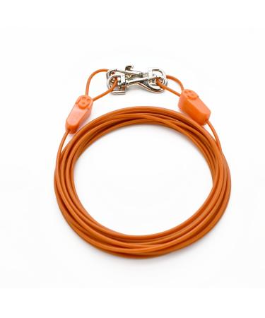 IntelliLeash Tie-Out Cables for Dogs up to 10/35/90/125/250 Pounds. Lengths from 12-100 Feet. (35 lbs / 20 ft) 20 Foot (Pack of 1)