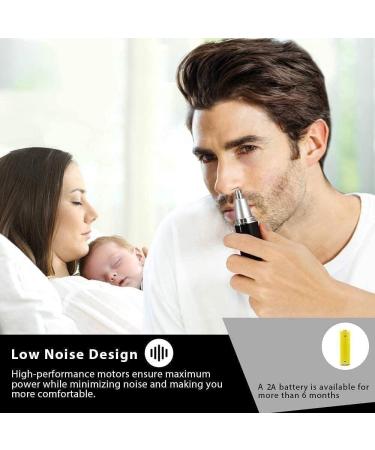 Portable Nose & Ear Hair Trimmer for Men & Women - Waterproof Stainless Steel Easy Clean Battery Operated (Black) | International Shipping Available - Buy Online on GoSupps.com