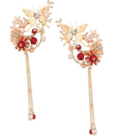 minkissy 3 Pairs Japanese Hair Decor Wedding Hair Clips Tassel Hair Clips for Women Japanese Hair Pin Chinese Hair Clips for Women Hair Pearls Barrettes Woman Geisha Rhinestones - Buy Online on GoSupps.com