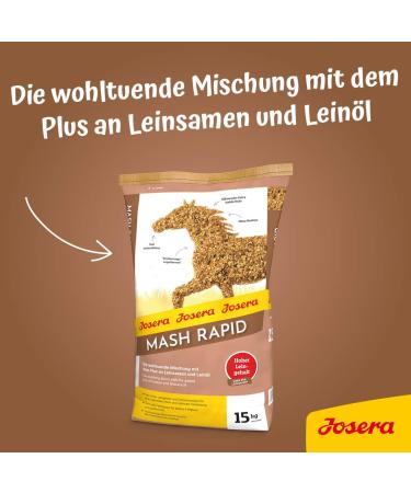 JOSERA Mash Rapide 15 kg | Premium Horse Food | Flax Seed and Mineral Mash | Grain Free | For Shiny Hair and Healthy Hooves | 15kg Bag - Buy Online on GoSupps.com