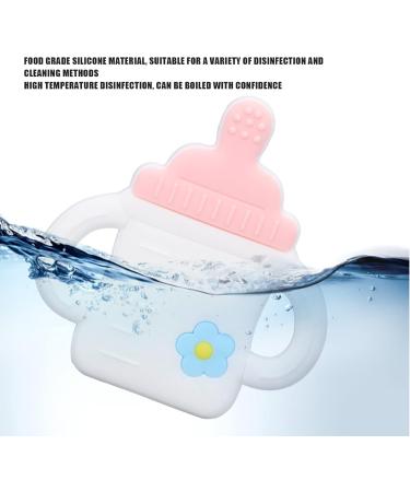 LBEC Cartoon Bottle Shaped Silicone Teether | Easy Grip Baby Bath Gift | International Shipping - Buy Online on GoSupps.com