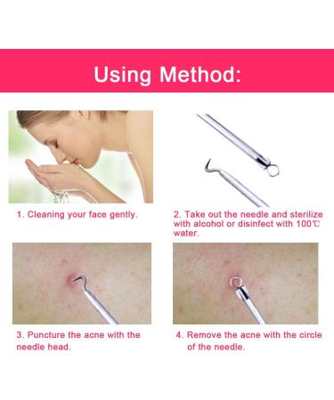 Xcello Blackhead Removal Needle Professional 4PCS Stainless Steel Blackhead Removal Kit - Buy Online on GoSupps.com