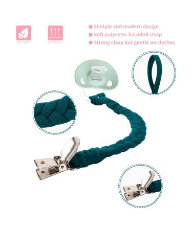 Handmade Pacifier Clips 4 Pack - Baby Holder Leash for Boys and Girls, Metal Clips for Baby and Toddler Pacifiers, Teether Toy - Buy Online on GoSupps.com